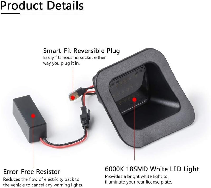 Gempro مجموعة مصابيح ترخيص LED من جيمبرو بديل لشاحنة دودج رام 1500 2500 3500 من 2003-2018، أضواء LED بيضاء زينون 6000K - Image 5
